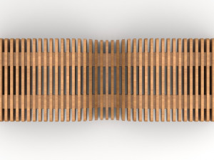 parametric wooden bench Modelo 3D