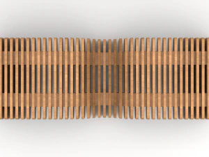 banco de madeira param&eacute;trico Modelo 3D