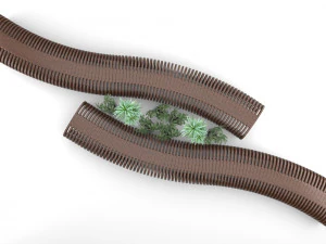 banco de madeira param&eacute;trico exterior elegante Modelo 3D