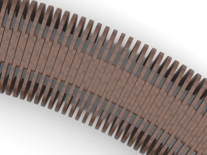 elegant outdoor parametric wooden bench 3D Model