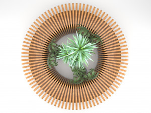 elegant parametric wooden bench 3D Model