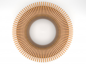 elegant parametric wooden bench 3D Model