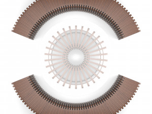 parametric wooden bench and table Modelo 3D
