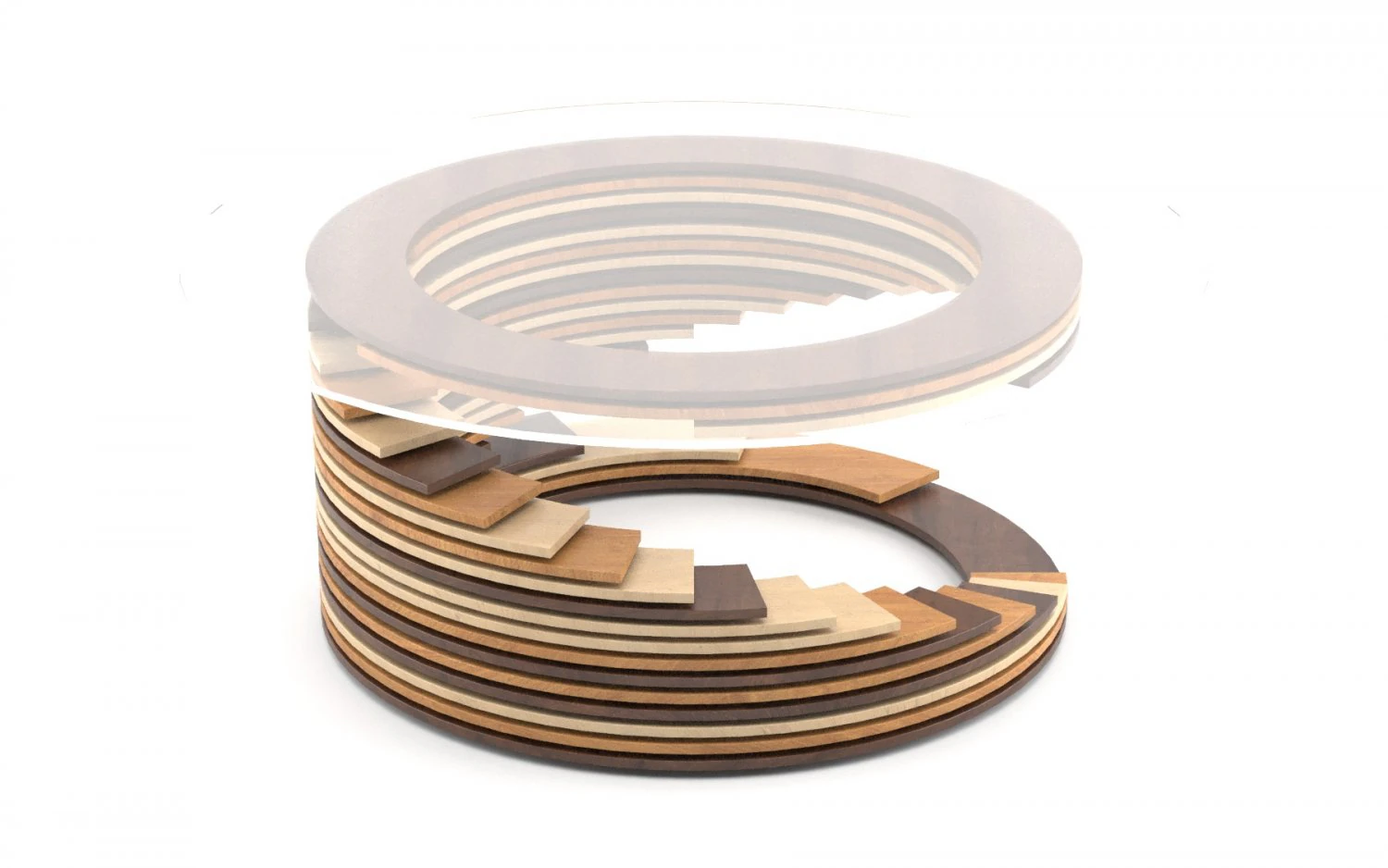 mesa redonda param&eacute;trica de madeira Modelo 3D .c4d .max .obj .3ds .fbx .stl .blend 