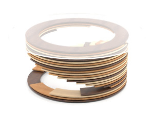 parametric wooden round table Modello 3D
