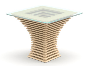 parametric wooden table 3D मॉडल