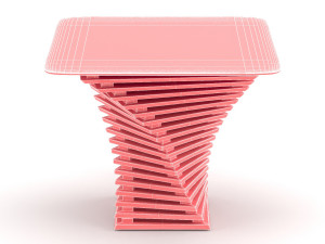 parametric wooden table 3D मॉडल