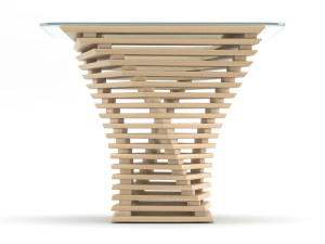 parametric wooden table 3D मॉडल