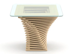 parametrische houten tafel 3D Model