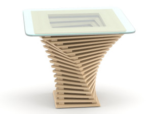 parametric wooden table 3D मॉडल
