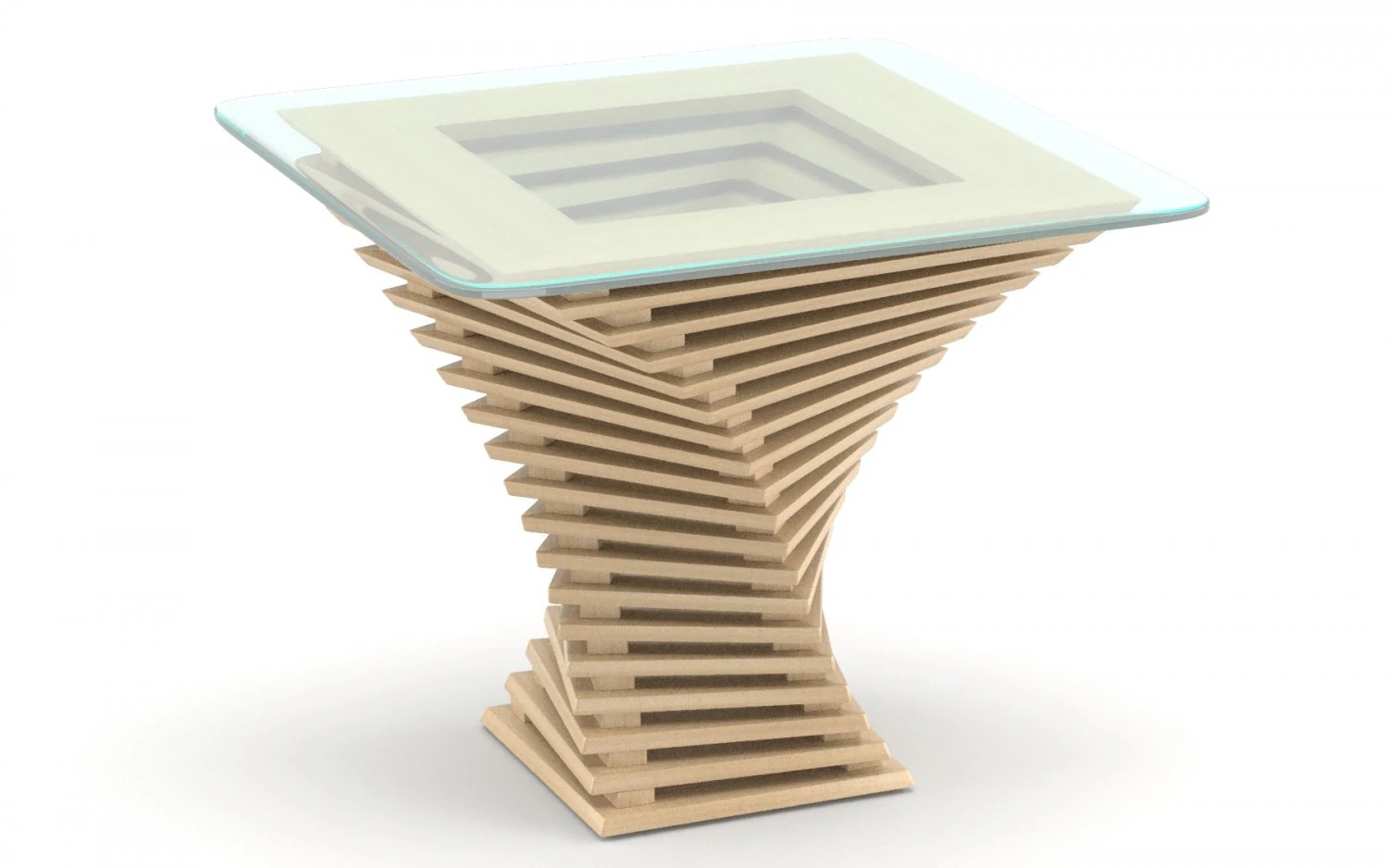 parametrische houten tafel 3D Model .c4d .max .obj .3ds .fbx .stl .blend 