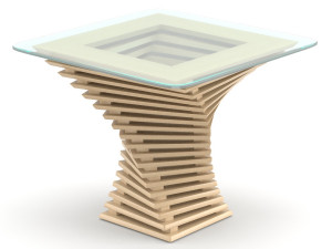parametric wooden table 3D मॉडल