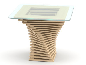 parametric wooden table 3D मॉडल