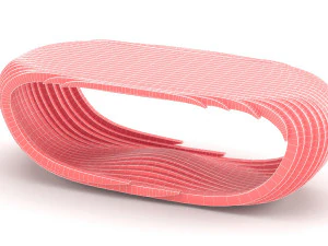 mesa de madera param&eacute;trica Modelo 3D