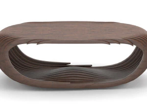mesa de madera param&eacute;trica Modelo 3D