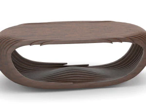 mesa de madera param&eacute;trica Modelo 3D