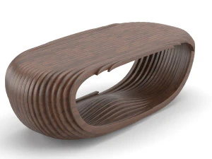 mesa de madera param&eacute;trica Modelo 3D
