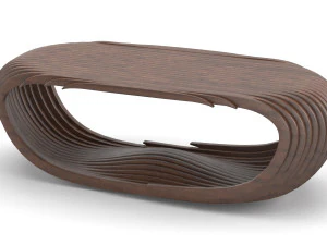 mesa de madera param&eacute;trica Modelo 3D