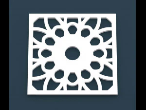collection of arabic ornament panels cnc 3D Model