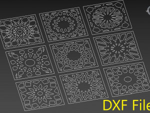 collection of arabic ornament panels cnc 3D Model