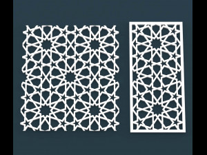 collection of arabic ornament panels cnc Modelo 3D