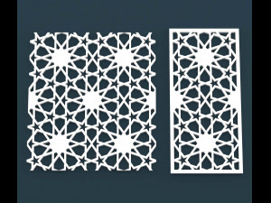 collection of arabic ornament panels cnc Modelo 3D