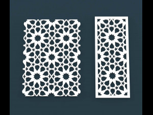collection of arabic ornament panels cnc Modelo 3D