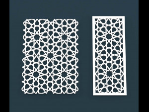 collection of arabic ornament panels cnc Modelo 3D