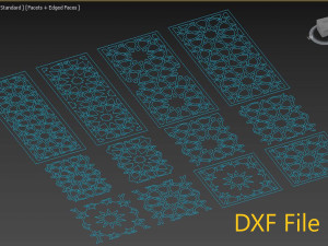 collection of arabic ornament panels cnc Modelo 3D