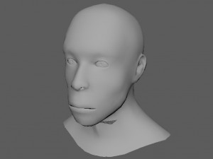 black face - man Model 3D