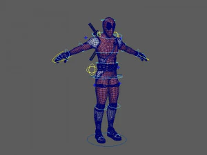 deadpool rigged 3D Model
