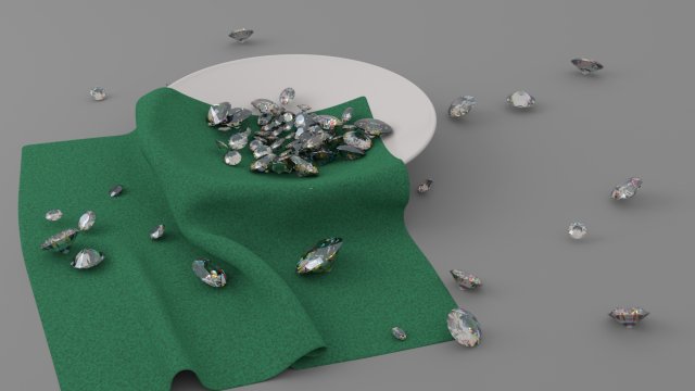 saucer with diamonds 3D मॉडल .c4d .max .obj .3ds .fbx .stl .blend 