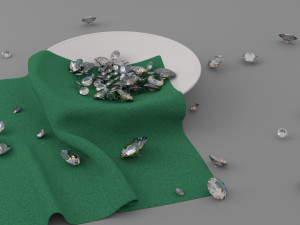 saucer with diamonds 3D मॉडल