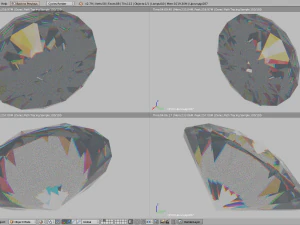 हीरे के साथ तश्तरी 3D मॉडल