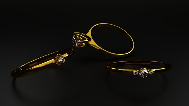 three rings 3Dモデル .c4d .max .obj .3ds .fbx .stl .blend 