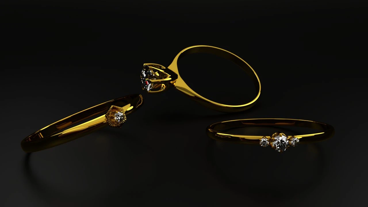 três anéis Modelo 3D .c4d .max .obj .3ds .fbx .stl .blend