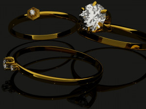 three rings 3Dモデル