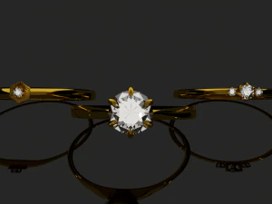 tr&ecirc;s an&eacute;is Modelo 3D