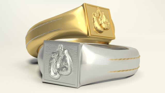 boxer ring 3Dプリントモデル .c4d .max .obj .3ds .fbx .stl .blend 