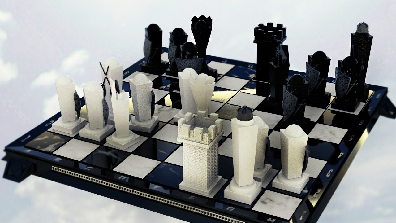 Шахматы 3d модель для опенофис
