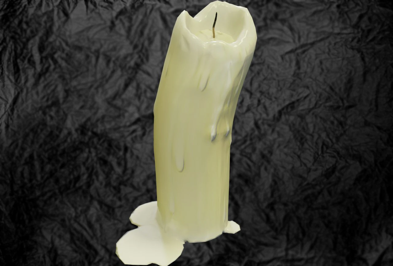 candle 3D Model .c4d .max .obj .3ds .fbx .stl .blend