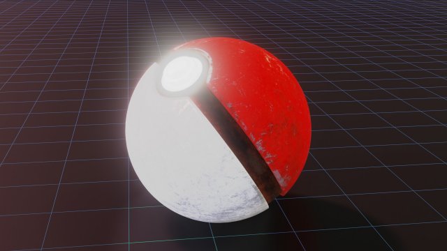 pokeball 3D मॉडल .c4d .max .obj .3ds .fbx .stl .blend 