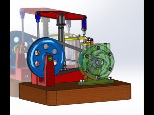 steam engine Model Cetak 3D