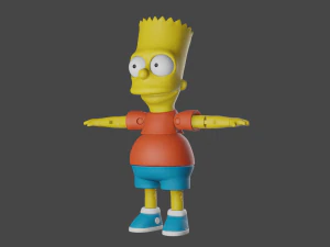Figura articulada de Bart Simpson Modelo de impresión 3D