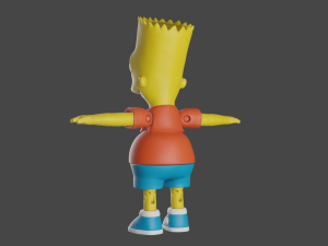 Bart Simpson Articulated Figure 3D Print Model in Toys 3DExport