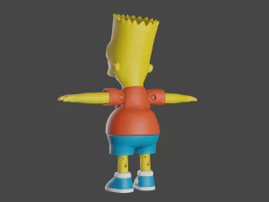 Bart Simpson Articulated Figure 3D Print Model