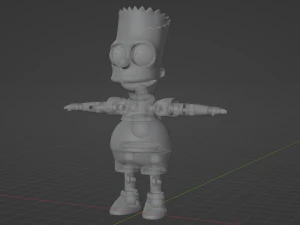 Bart Simpson Articulated Figure 3D Print Model