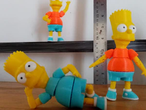 Bart Simpson Articulated Figure 3D Print Model