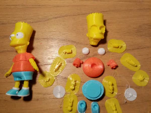 Bart Simpson Articulated Figure 3D Print Model