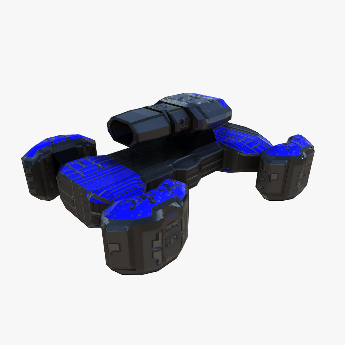 assault tank drone 3D Model .c4d .max .obj .3ds .fbx .stl .blend